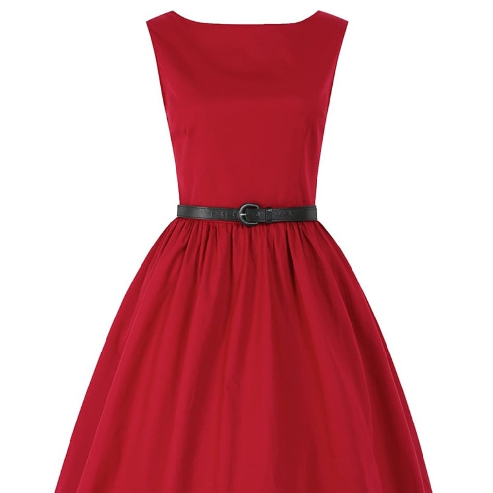 Lindy Bop Audrey Dress in Red